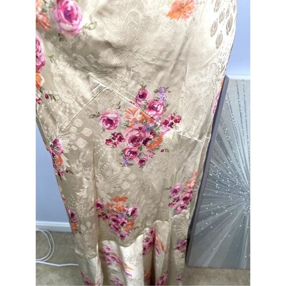 LoveShackFancy Azalea Rosie Mauve Floral Silk Blend Slip Maxi Dress Size M - Picture 8 of 11
